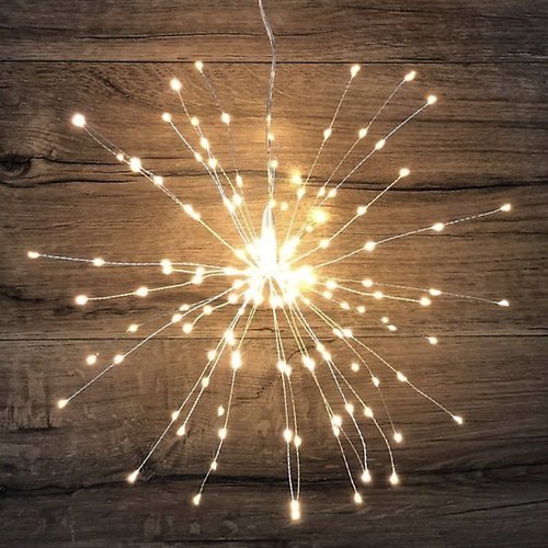 Lights4Christmas LED-Polarstern Sputnik 160 LED warmweiss 40 cm silber