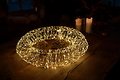 Lights4Christmas LED Wreath Outdoor 1200 LED bianco caldo 60 cm metallo argento - Thumbnail 2