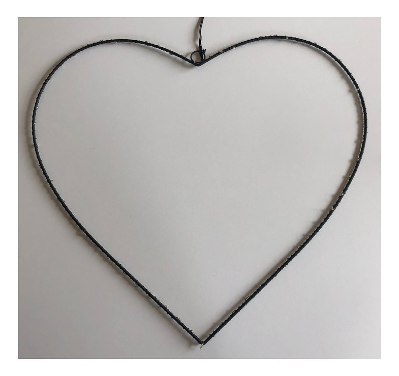 Lights4Christmas LED Herz medium 60 LED 45 cm schwarz außen - Thumbnail 2