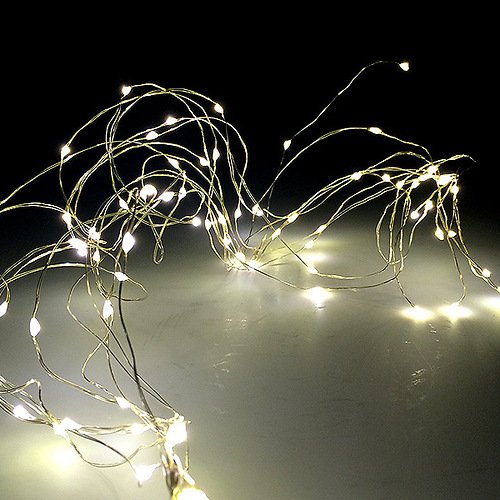 Lights4Christmas LED Bündellichterkette 100 Micro Lights 1m silber außen