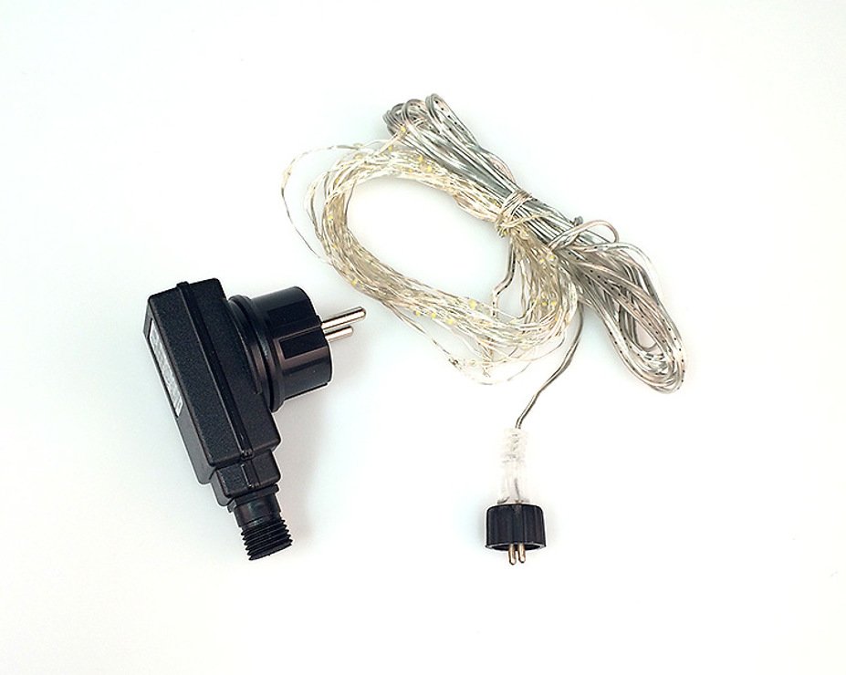 Lights4Christmas LED Lichterkette 200 Micro Lights 10m silber außen - Thumbnail 3