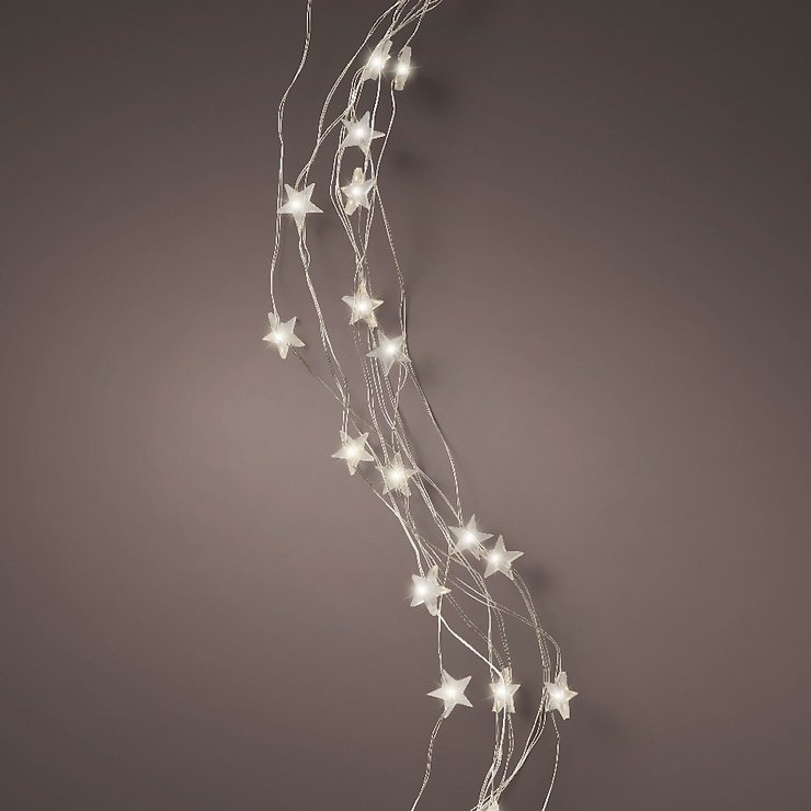 Kaemingk Lumineo faisceau lumineux 48 Micro LED blanc chaud 66 cm argenté - Thumbnail 2