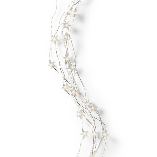 Kaemingk Lumineo haz de luz 48 Micro LED blanco cálido 66 cm plata