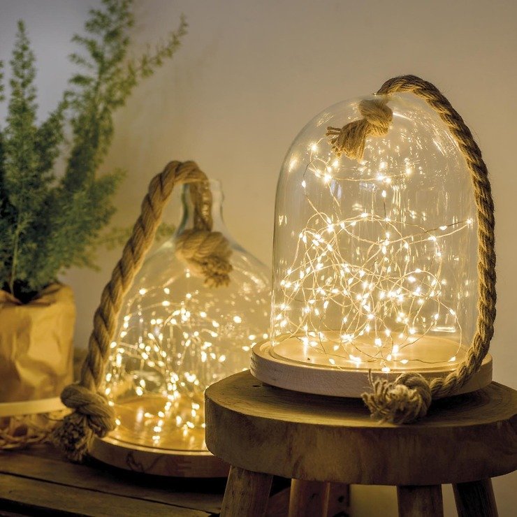 Kaemingk Lumineo LED strand Micro 60 LED ciepły biały zasilany bateryjnie 2,95 m srebrny - Thumbnail 2