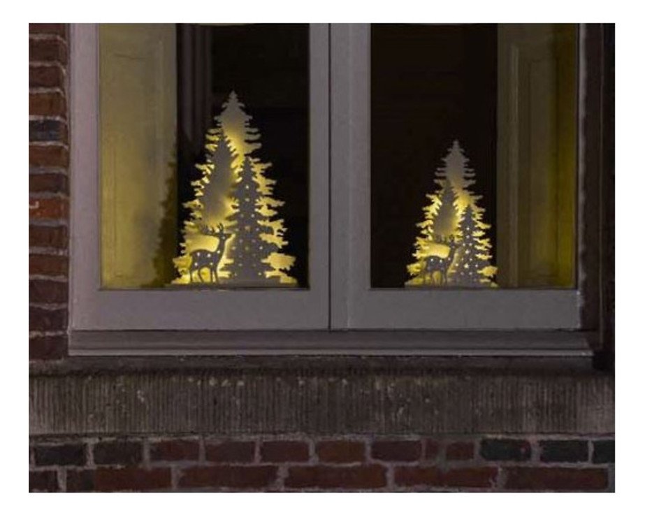 Kaemingk Leuchtbaum 20 LED 36cm batteriebetrieben Timer weiß - Thumbnail 3