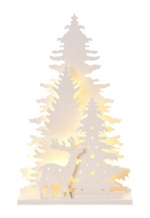 Kaemingk Leuchtbaum 20 LED 36cm batteriebetrieben Timer weiß - Thumbnail 2