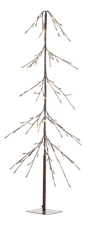 Kaemingk LED Baum Kiefer schneebedeckt 104 LED innen 120 cm braun - Pic 1