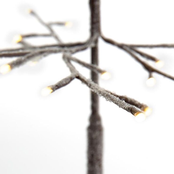 Kaemingk LED arbre pin couvert de neige 104 LED à l'intérieur 120 cm marron - Thumbnail 2