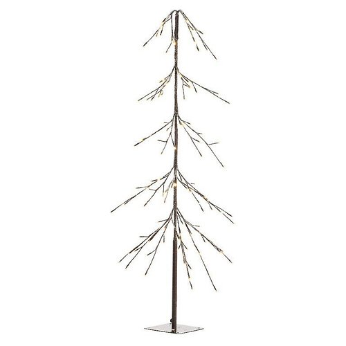 Kaemingk Lumineo  LED Baum Kiefer schneebedeckt 104 LED 120cm braun innen
