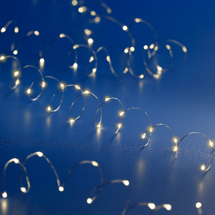 Kaemingk LED Strand Micro 100 LED alimentato a batteria 4,95 m argento - Thumbnail 3