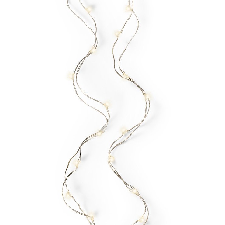 Kaemingk LED Strand Micro 100 LED alimentato a batteria 4,95 m argento - Thumbnail 6