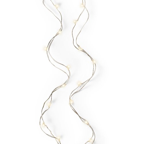 Kaemingk LED Strand Micro 100 LED alimentado por una batería de 4,95 m de plata