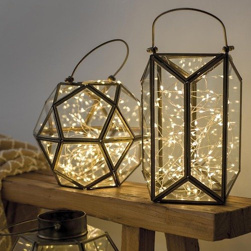 Kaemingk Lumineo LED Strang 100 LED warmweiß batteriebetrieben 4,95 m silber
