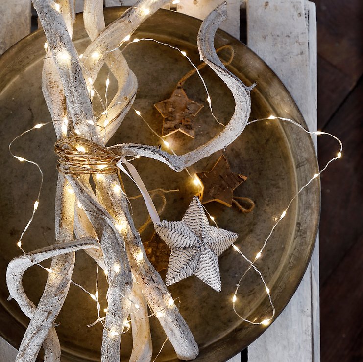 Kaemingk LED Strand Micro 100 LED alimentato a batteria 4,95 m argento - Thumbnail 1