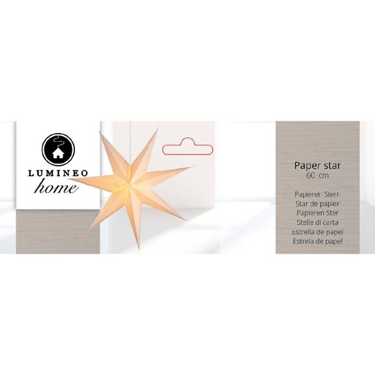 Kaemingk Leuchtstern 60 cm inkl. Leuchte Papier weiß - Thumbnail 3