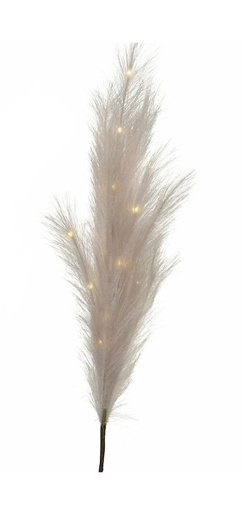 Kaemingk LED Zweig Federbüschel 6 LED 6h Timer 70cm velvet pink - Thumbnail 2