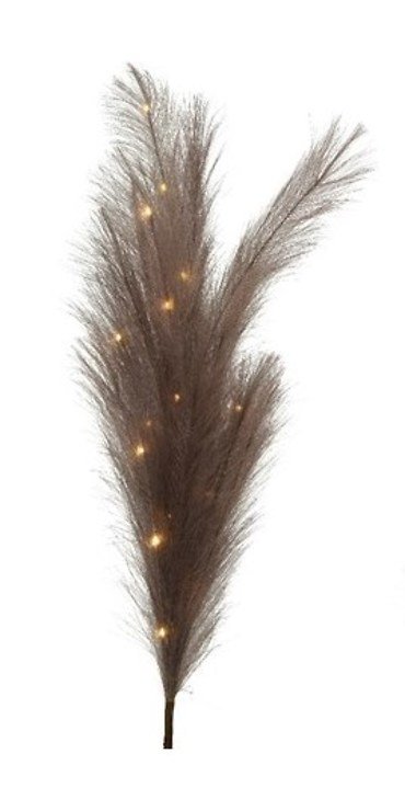 Kaemingk LED Zweig Federbüschel 10 LED 6h Timer 118cm blush - Thumbnail 2