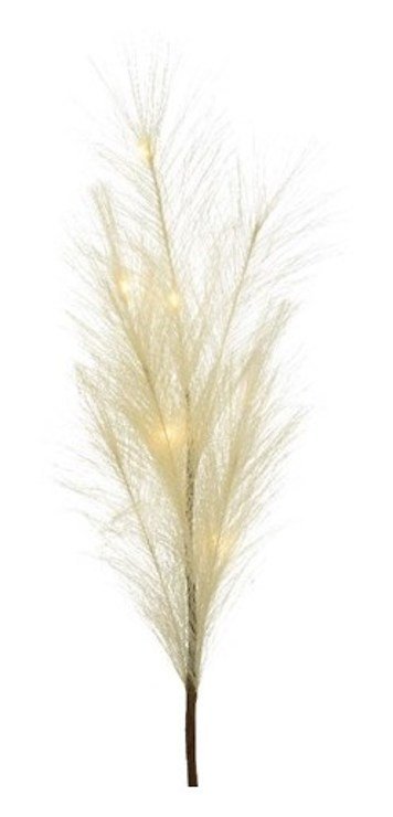 Kaemingk LED Branch Feather Tuft 6 LED 6h Timer 70cm cream - Thumbnail 3