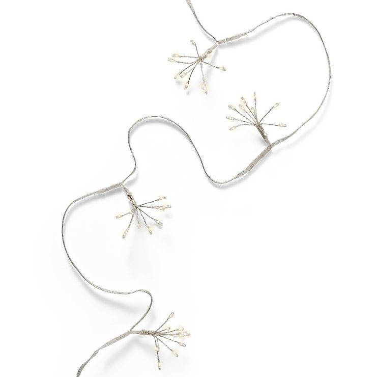 Kaemingk Lumineo luces de hadas Sputnik 50 Mirco LED blanco cálido 1 m a pilas plata - Thumbnail 3