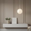 Kaemingk Lumineo stella di carta illuminata 6 LED bianco caldo a batteria 40 x 12 cm bianco 