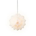 Kaemingk Lumineo papel de estrella iluminado 6 LED blanco cálido a pilas 60 cm blanco 