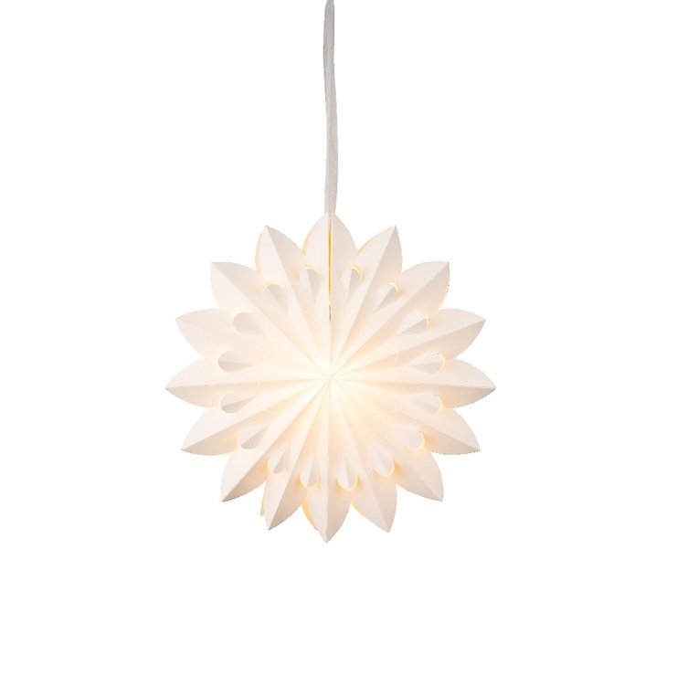 Kaemingk Lumineo LED-Papierstern 6 LED warmweiß innen 60 cm weiß  - Thumbnail 3