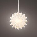 Kaemingk Lumineo papel de estrella iluminado 6 LED blanco cálido 60 cm blanco  - Thumbnail 3