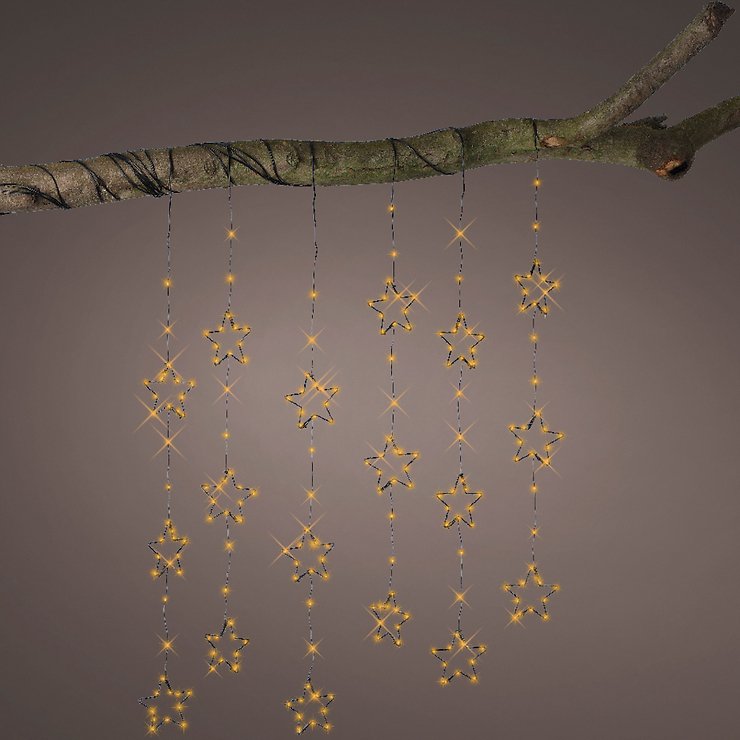 Kaemingk Lumineo Kaskade 252 Micro LED classique chaud 19,5 x 8,5m noir extérieur - Thumbnail 3