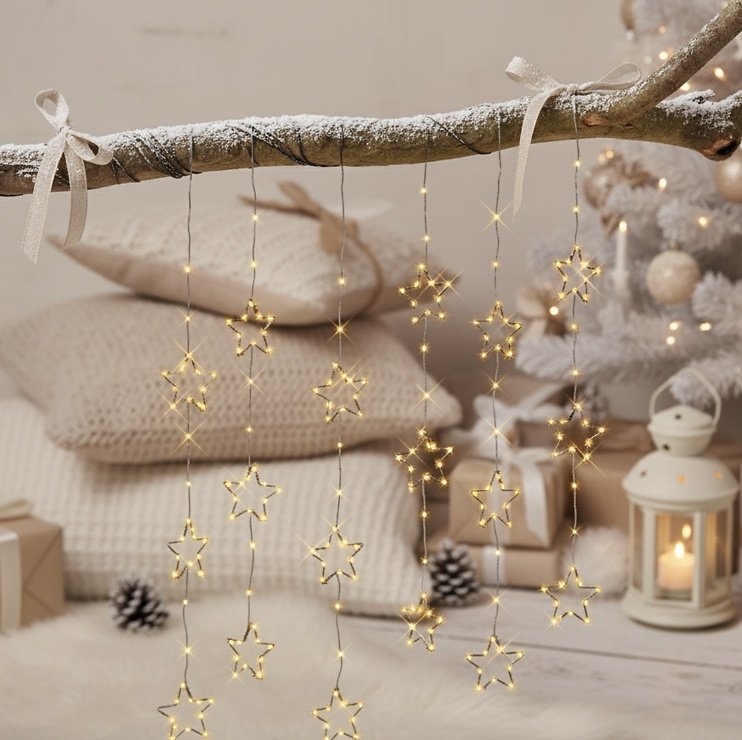 Kaemingk Lumineo Kaskade 252 Micro LED classique chaud 19,5 x 8,5m noir extérieur - Thumbnail 1