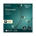 Kaemingk LED a catena luminosa diamantata con dimmer 300 LED bianco caldo 29,9 m verde - Thumbnail 3