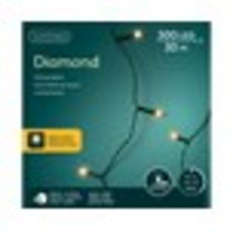 Kaemingk LED Lichterkette Diamant mit Dimmer 300 LED klassik weiß 29,9 m grün - Thumbnail 2