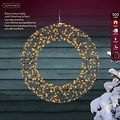 Kaemingk Lumineo Coroa de flores LED 500 LED clássica quente para exterior 38 cm metal preto - Thumbnail 3