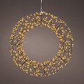 Kaemingk Lumineo Couronne LED 500 Micro LED classique chaude 38 cm métal noir - Thumbnail 1