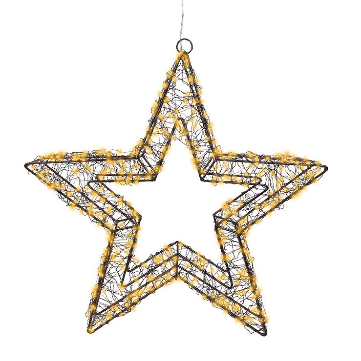 Kaemingk Lumineo LED star 500 Micro LED Classic cálido 38 cm metal negro - Thumbnail 2