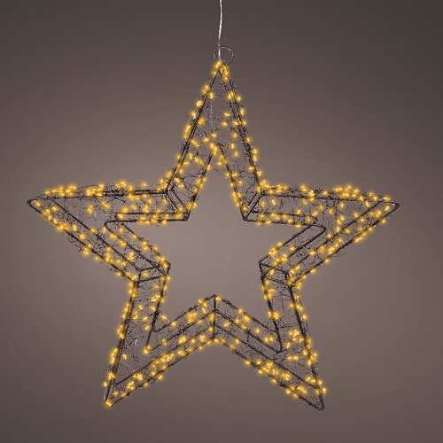 Kaemingk Lumineo LED star 500 Micro LED Classic ciepła 38 cm metalowa czarna