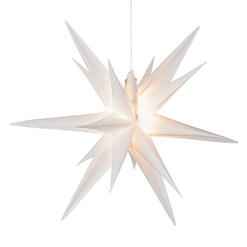 Étoile lumineuse Kaemingk 6 LED 60 cm blanc chaud pour intérieur et extérieur