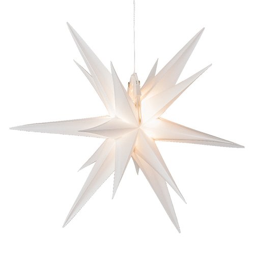 Étoile lumineuse Kaemingk 6 LED 60 cm blanc chaud pour intérieur et extérieur