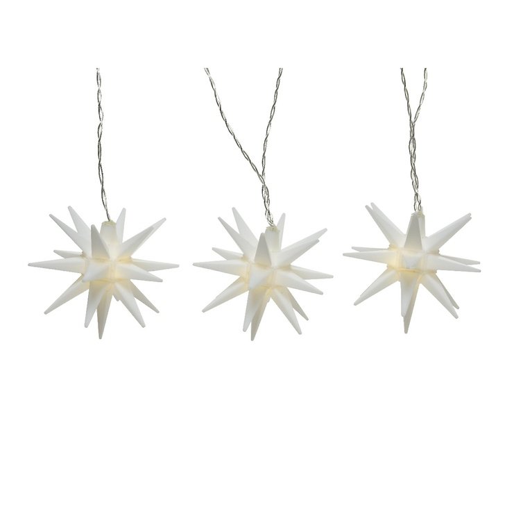 Kaemingk Lumineo Lichterkette 5 Sterne 5 LED 1,6m batteriebetrieben weiß außen - Thumbnail 1