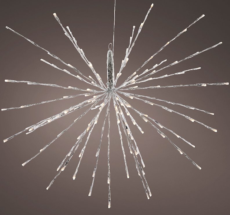 Kaemingk Lumineo LED-Polarstern 72 LED warmweiß außen 45 cm silber - Thumbnail 1