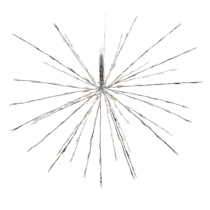 Kaemingk Lumineo LED-Polarstern 72 LED warmweiß außen 45 cm silber - Thumbnail 3