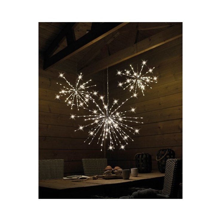 Kaemingk Lumineo podświetlana gwiazda Polarstern 160 LED funkcja migania 70cm srebrna zewnętrzna - Thumbnail 1