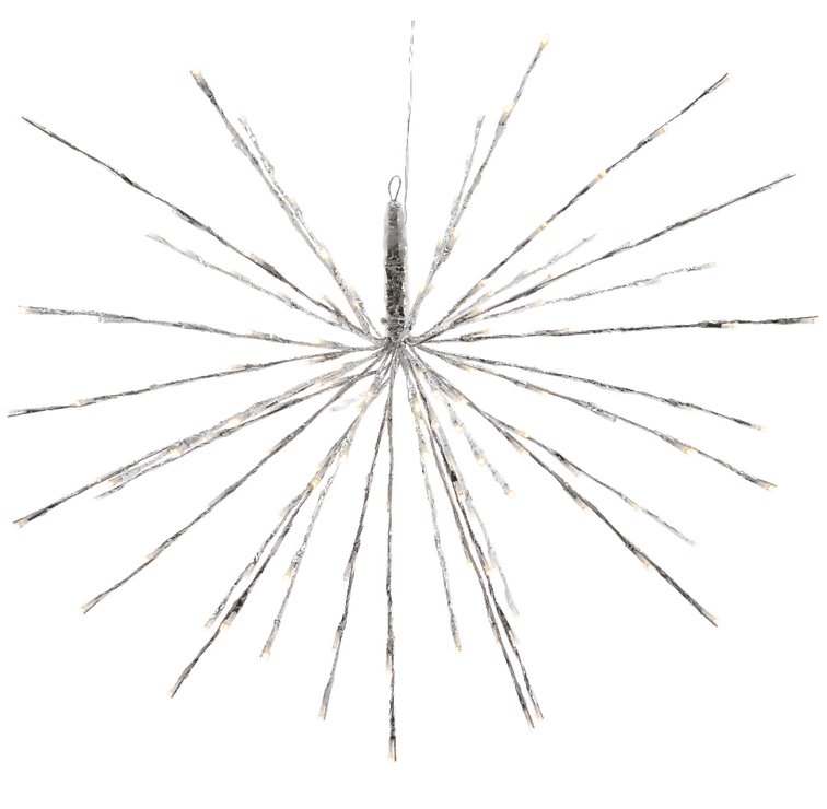 Kaemingk Lumineo podświetlana gwiazda Polarstern 160 LED funkcja migania 70cm srebrna zewnętrzna - Thumbnail 4