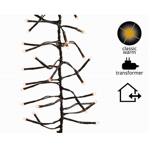 Kaemingk light chain Cluster 2040 LED classic warm outdoor 17 m black