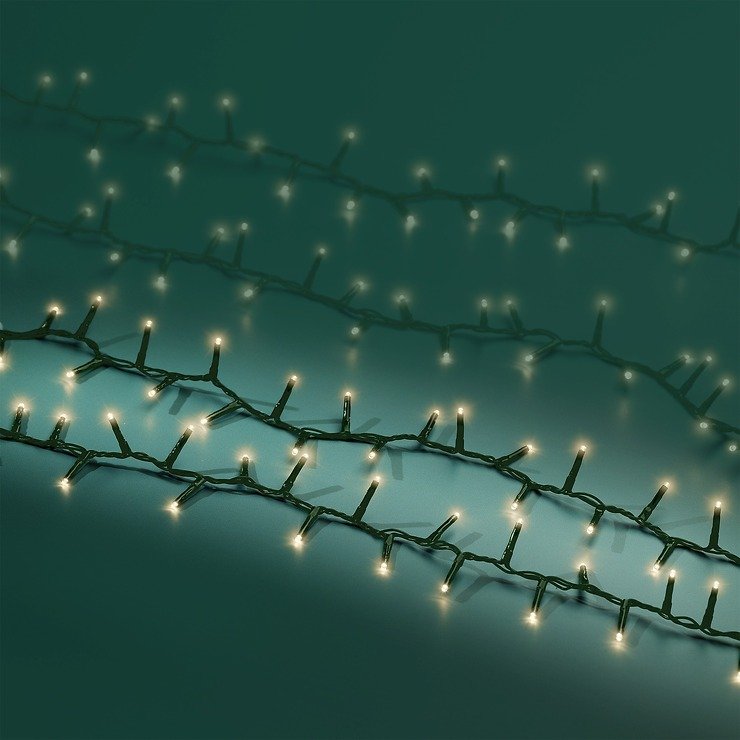 Kaemingk Lumineo Lichterkette Compact 750 LED warmweiß 16m grün außen - Thumbnail 1