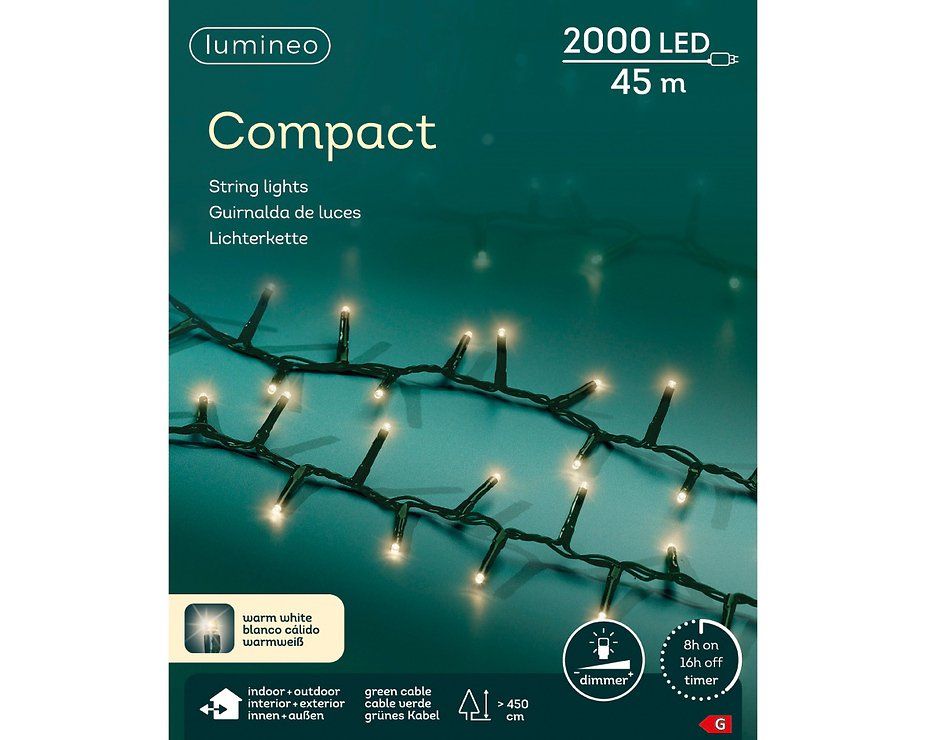 Kaemingk Lumineo fairy lights Compact 2000 LED warm white 45 m green - Thumbnail 6