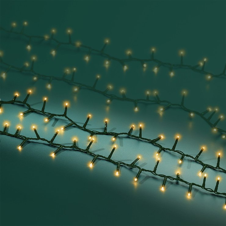 Kaemingk Lumineo lampki choinkowe Compact 2000 LED klasyczne ciepłe 45 m zielone - Thumbnail 5