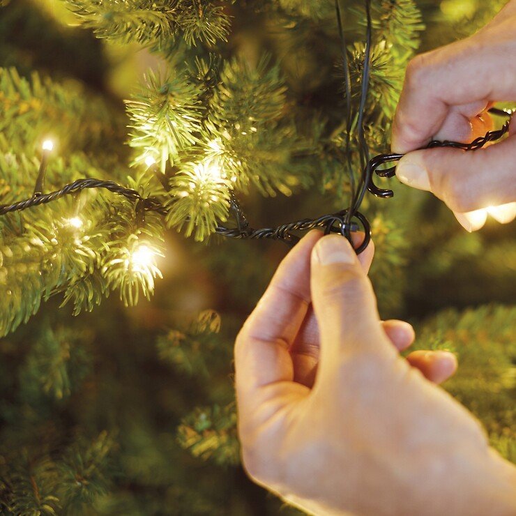 Kaemingk Lumineo lampki choinkowe Compact 1-2-glow 400 LED ciepły biały 1,5m zielony - Thumbnail 1