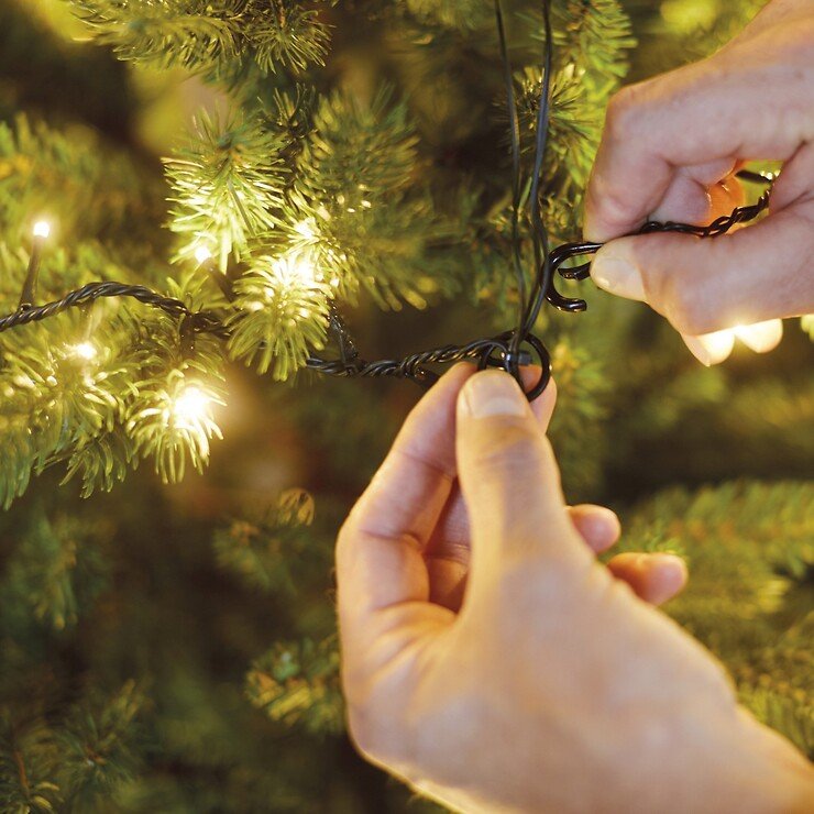 Kaemingk Lumineo lampki choinkowe Compact 1-2-glow 540 LED ciepły biały 1,8m zielony - Thumbnail 1