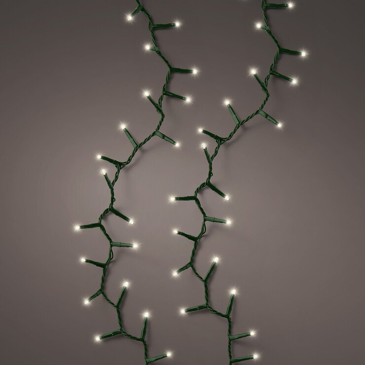 Kaemingk Lumineo luci fiabesche compatte a 1-2 bagliori 880 LED bianco caldo 2,4 m verde - Thumbnail 2