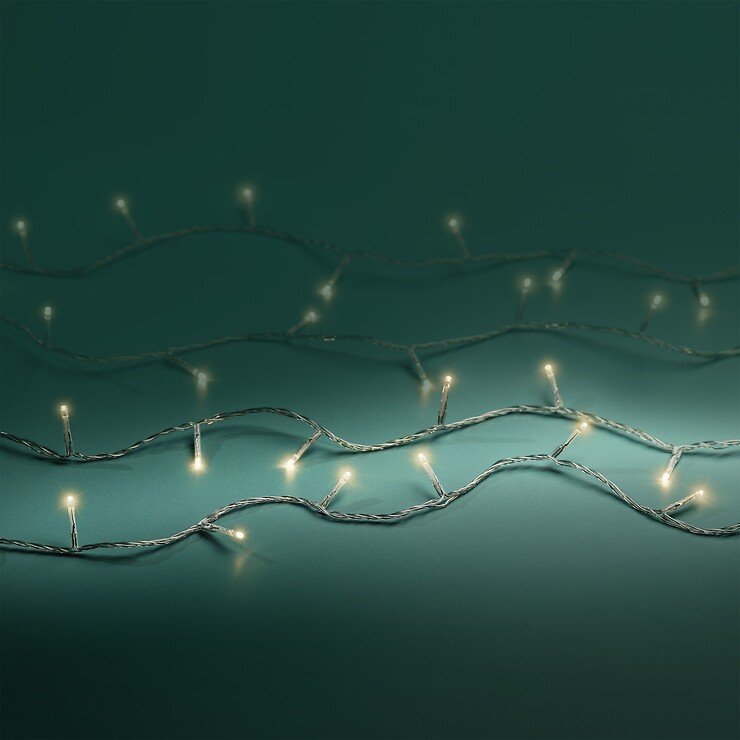 Kaemingk Lumineo Guirlande lumineuse Basic Twinkle 192 LED blanc chaud 14,3 m à piles transparent - Thumbnail 2